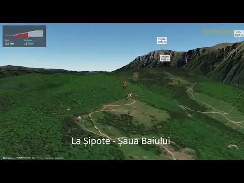 La Șipote - Șaua Baiului  ∆ hiking trails ∆ 3d-trail.com/romania/