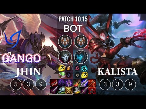 CGA Gango Jhin vs Kalista Bot - KR Patch 10.15