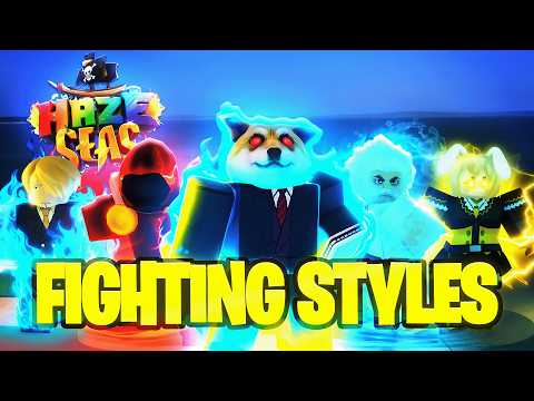 Haze Seas | EVERY FIGHTING STYLE V1-V2 FULL SHOWCASE (Fishman,BlackLeg,Electro,Cyborg,Dragonic)