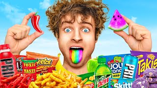 Eating Only ONE Color Food For 24 Hours!