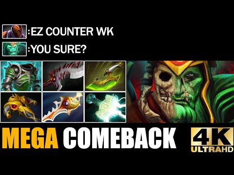 THE MOST BROKEN CARRY Patch 7.28 Wraith King Deleted Anti Mage Epic Mega Creeps Comeback Dota 2