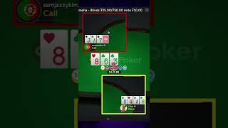 Clickr vs. samjazzykins 25/50 HU PLO hand #highstakespoker #potlimitomaha #pokerplayers #pokerhand