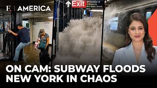 On Cam: New York Subway Turns into Waterfall as Torrential Rain Hits | Firstpost America | N18G