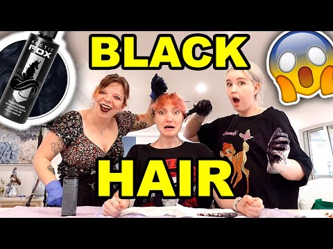 dying my hair black :')