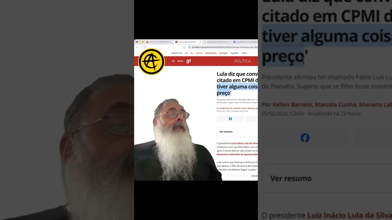 LULA diz que JÁ AVISOU a LULINHA que ele VAI PEGAR CADEIA pela LAMBANÇA que FEZ com CARECA do INSS