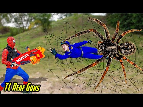 Monster Spider Attack | SWAT & Warriors Nerf Guns Fight Criminal Group