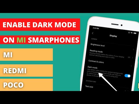 HOW TO ENABLE DARK MODE ON ANY MI PHONE | XIAOMI DARK MODE