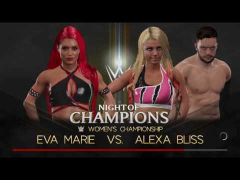 WWE 2K17 Eva Marie VS Alexa Bliss WWE Women’s Championship