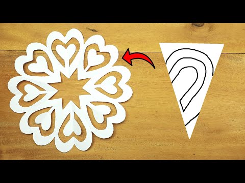 Paper Cutting Snowflake For Christmas | DIY Paper Christmas Decorations | Easy Paper Crafts