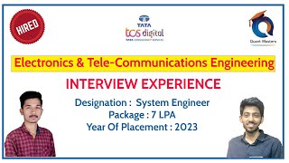 TCS Digital Interview Experience | Designation: System Engineer