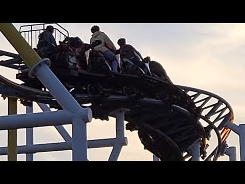 On-ride point of view of Moto Coaster