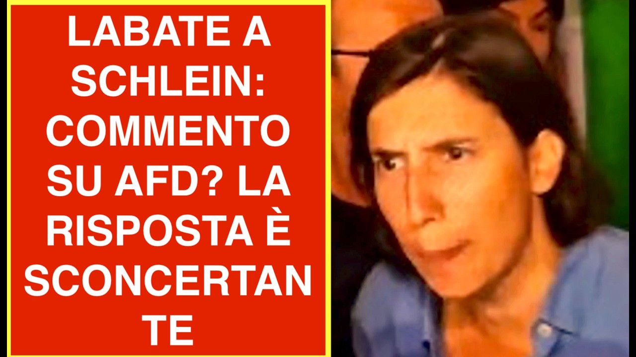 LABATE A SCHLEIN: COMMENTO SU AFD? LA RISPOSTA È SCONCERTANTE