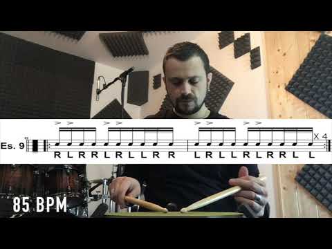 Sticking Pattern Part 1  (Gary Chaffee) By Daniele Landi #garychaffee #stickingpattern #drumset