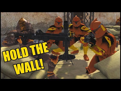Can the CLONE ARMY Hold the WALL? - Men of War: Star Wars mod Battle Simulator