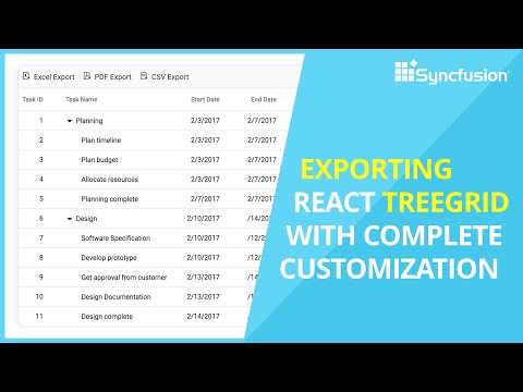 Exporting React TreeGrid with Complete Customization