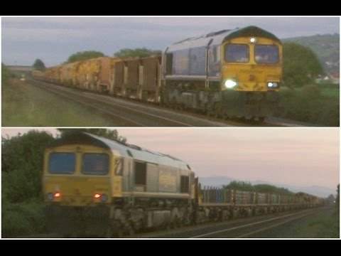 Prestatyn 31.5.2016 - Freightliner 66623 & 66614 on high output train - Class 66