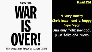 Miley Cyrus, Mark Ronson ft. Sean Ono Lennon - (Happy Xmas) War is Over (Lyrics + Sub Español)