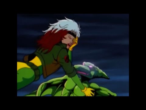 Sauron tries to hypnotize Rogue but she resists.