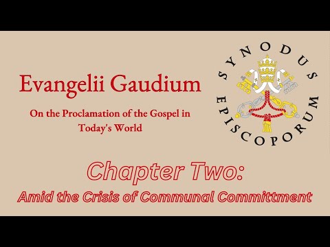 Evangelii Gaudium - Chapter 2 Amid the Crisis of Communal Commitment