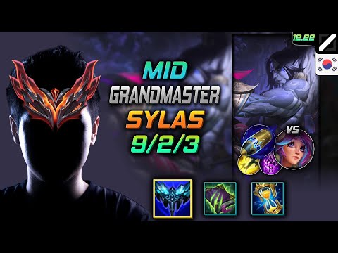 GrandMaster Mid Sylas Build Everfrost First Strike - Sylas Mid vs Lillia - LOL KR 12.22