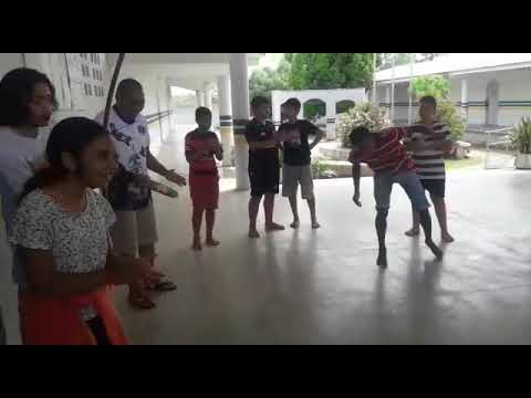 Roda de Capoeira no colégio Antônio Landim em 2022. Aurora-CE 