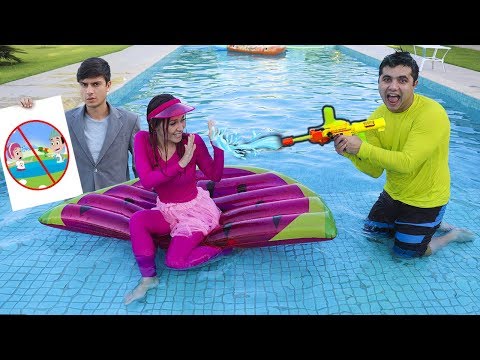 REGRAS DE CONDUTA PARA CRIANÇAS NA PISCINA - Rules of conduct for children