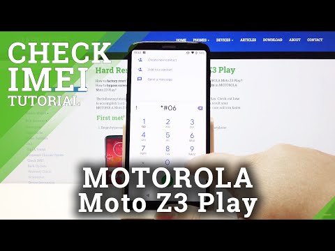 How to Check IMEI & SN in MOTOROLA Moto Z3 Play – Find IMEI Info