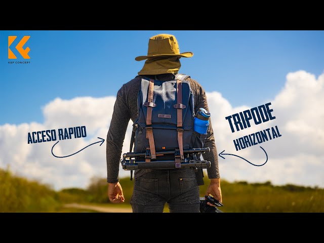 Vídeo relacionado con K&F CONCEPT Mochila para cámara Bolsa impermeable a prueba de golpes con compartimento para portátil de 16" Funda rígida para cámara DSLR/SLR/Mirrorless (Negro)