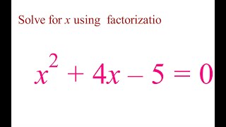 QUADRATIC ERQUATIONS: FACTORIZATION METHOD OF SOLVING QUADRATIC EQUATIONS