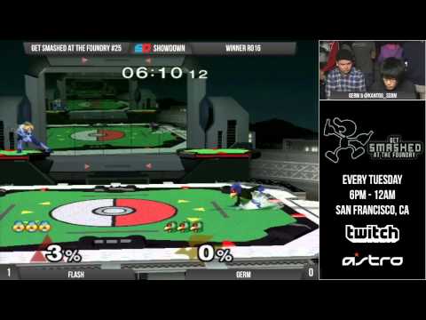 Get Smashed at the Foundry #25 - Winner Ro16: Flash (Sheik) vs Germ (Falco)