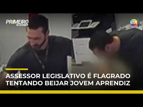 Assessor é flagrado tentando beijar jovem aprendiz dentro de Câmara em Goiás | #PrimeiroImpacto