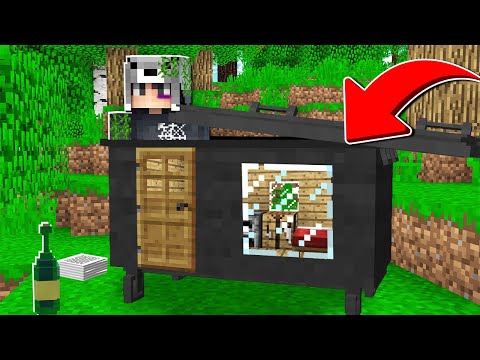 EVSİZ OLUP ÇÖPTE YAŞADIM! 🤮 - Minecraft