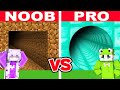 NOOB vs PRO: SAFEST SECURITY TUNNEL BUILD CHALLENGE - Minecraft