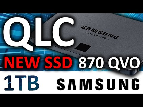 Kietasis diskas  SSD SAMSUNG 870 QVO/1TB/Rašymo greitis 530 MBytes/sec/Skaitymo greitis 560 MBytes/sec/2,5"/TBW 360 TB/MTBF 1500000 hours/MZ-77Q1T0BW video
