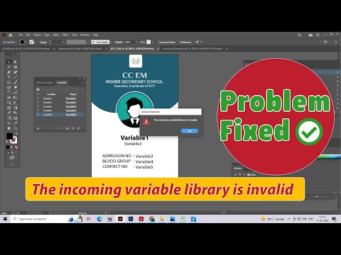 The incoming variable library is invalid. automated data illustrator error fixed in simple way.