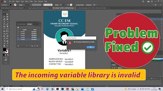 The incoming variable library is invalid. automated data illustrator error fixed in simple way.