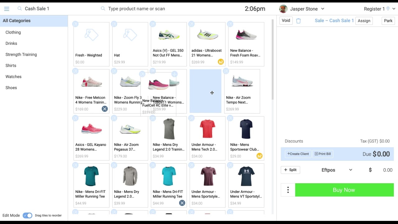 Edit Mode (POS) in BetterHQ