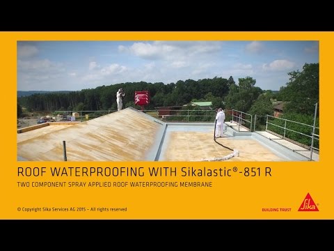 Spray roof waterproofing membrane sikalastic 851 r, grey app...