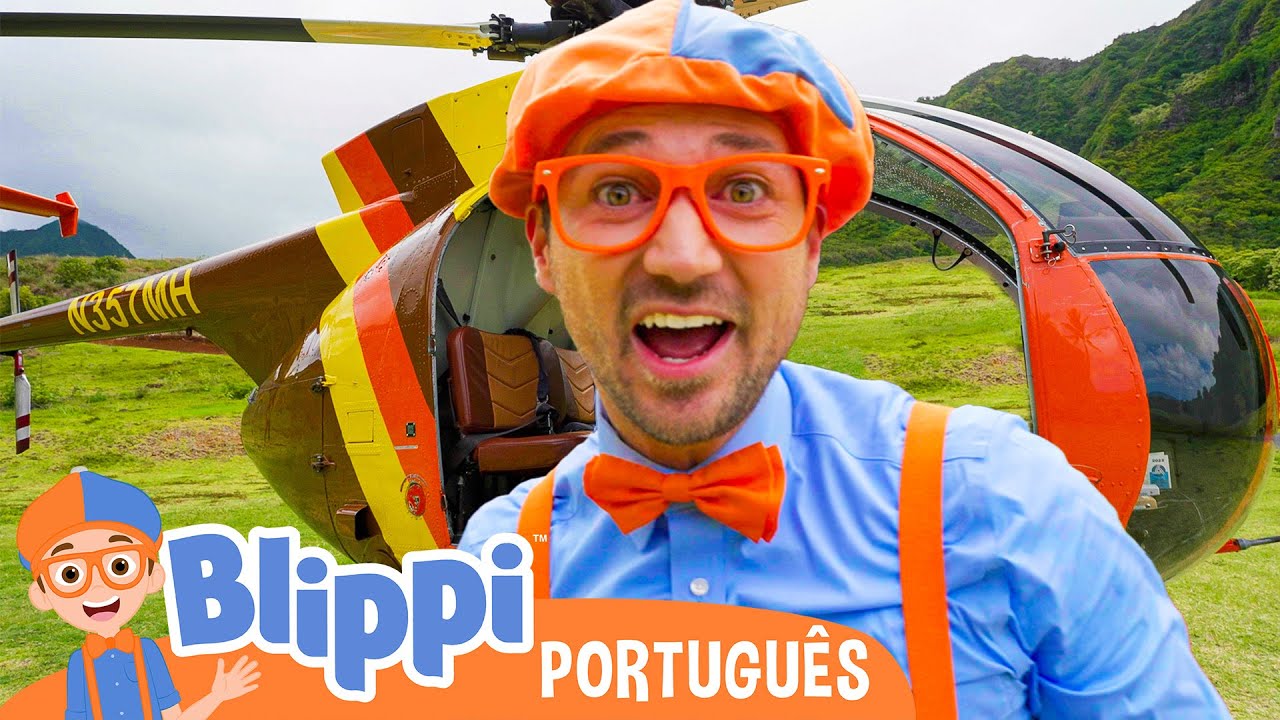 Blippi Explora um Helicóptero no Havai! | Blippi em Português | Vídeos Educativos para Crianças