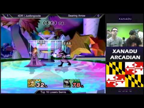 Xanadu Arcadian - Justbngoode (Zelda) vs Searing Arrow (Lucario) Top 16 Losers Semis - Project M 3.5
