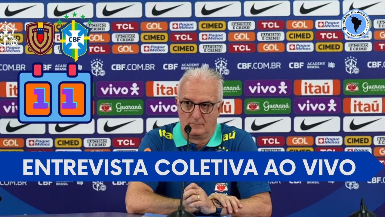 Venezuela 1 x 1 Brasil | Coletiva Dorival JR ao vivo | Eliminatórias da Copa do Mundo