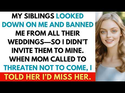 My Siblings Looked Down On Me And Banned Me From All Their Weddings—Now I’m The One Saying No...