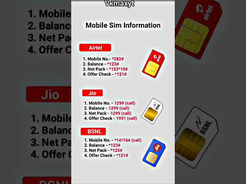 अपनी सिम कार्ड का नंबर कैसे निकाले || Mobile sim information ℹ️ #simcard #shorts
