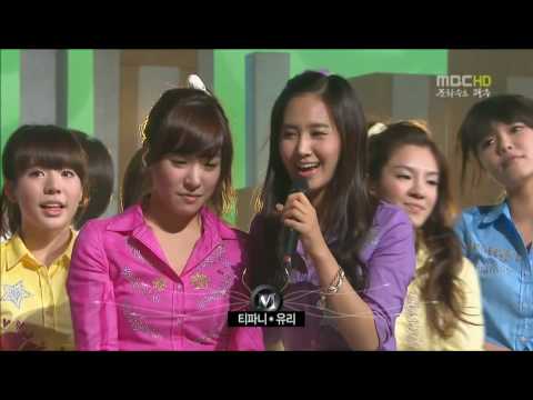 [090328] SNSD Tiffany & Yuri - MC @ MBC Show! Music Core