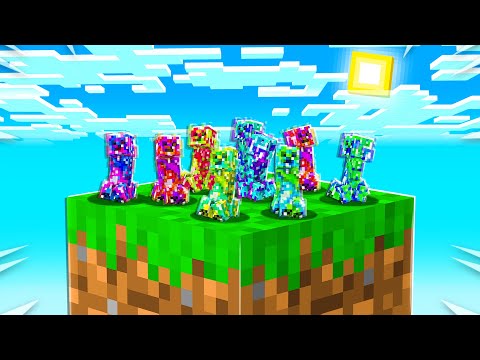 EXTREME CREEPERS STUCK ON ONE BLOCK SURVIVAL! (EP 17)