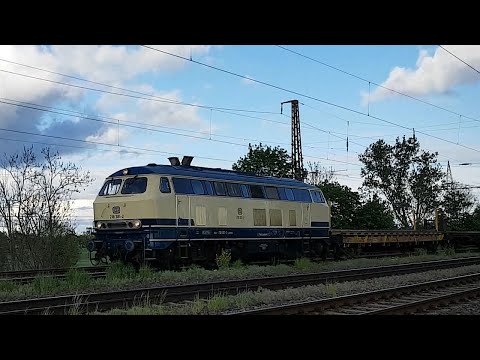 Rail traffic in Saarmund: With an old class 218 Railsytem RP