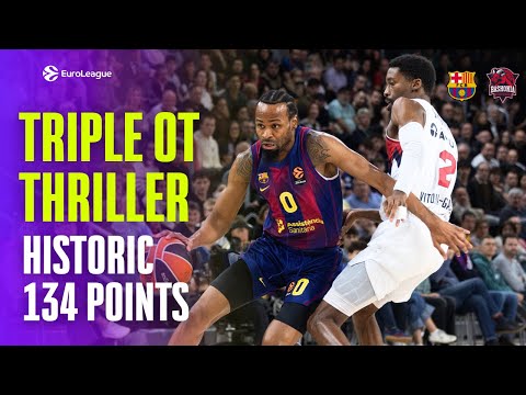 Triple Overtime FINAL Minutes | Barcelona Set the 134-Point EuroLeague RECORD