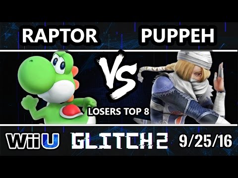 Glitch 2 Smash 4 - iQHQ | Raptor (Yoshi) Vs. 7Seas | Puppeh (Sheik) SSB4 Losers Top 8 - Smash Wii U