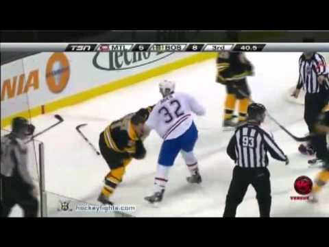 Wednesday, February 9th, 2011 - Montreal Vs. Boston Fight Night! (Goalie Fight