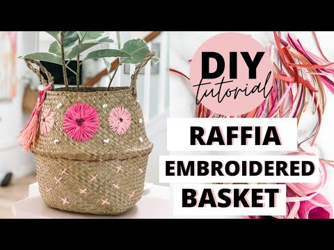 How to Embroider a Basket with Raffia | by Michele Baratta